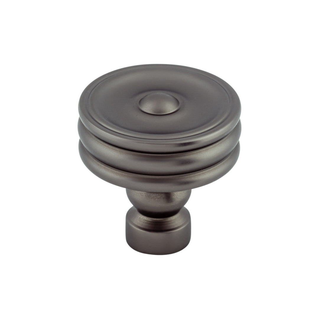 Top Knobs - Brixton Ridged Round Knobs Ash Gray