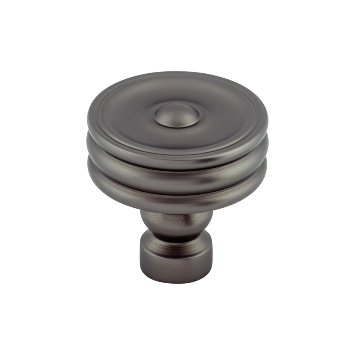 Top Knobs - Brixton Ridged Round Knobs Ash Gray