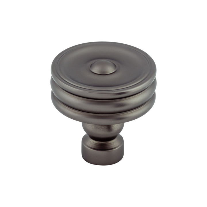 Top Knobs - Brixton Ridged Round Knobs Ash Gray