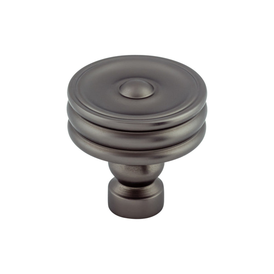 Top Knobs - Brixton Ridged Round Knobs Ash Gray