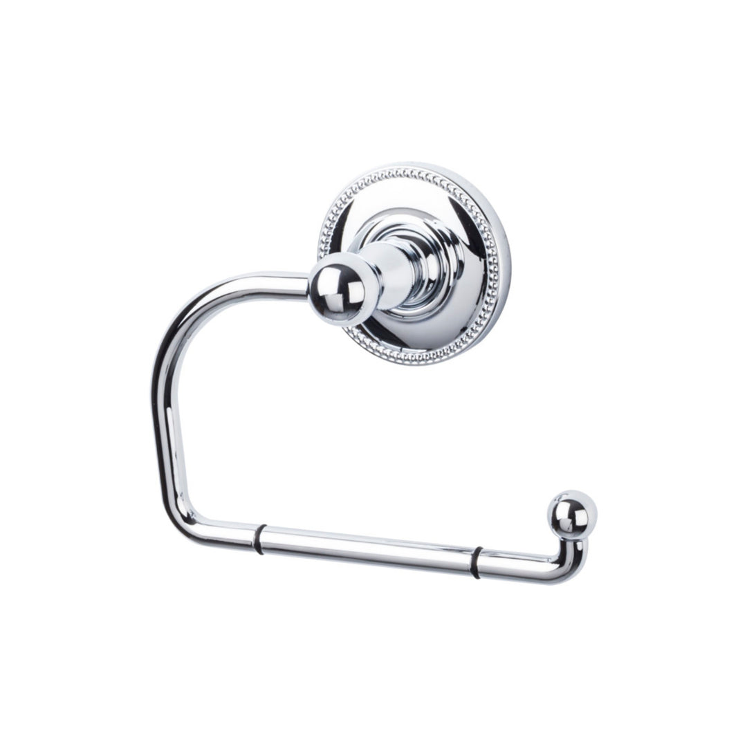 Top Knobs - Edwardian Bath Tissue Hook Beaded Backplates Polished Chrome