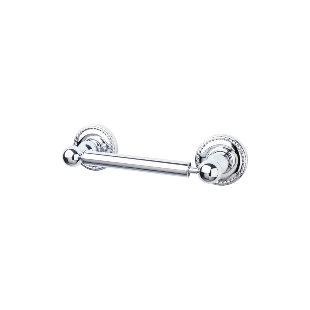 Top Knobs - Edwardian Bath Tissue Holder Rope Backplates Polished Chrome