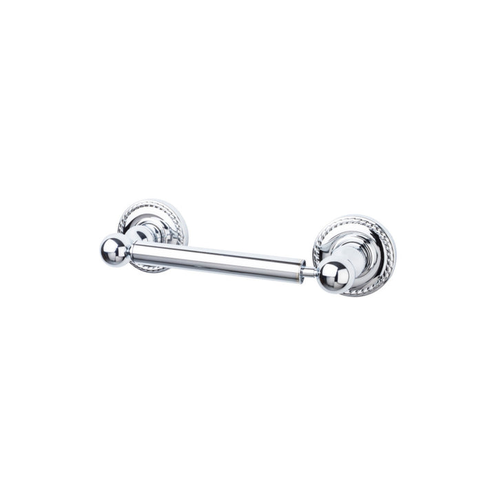 Top Knobs - Edwardian Bath Tissue Holder Rope Backplates Polished Chrome