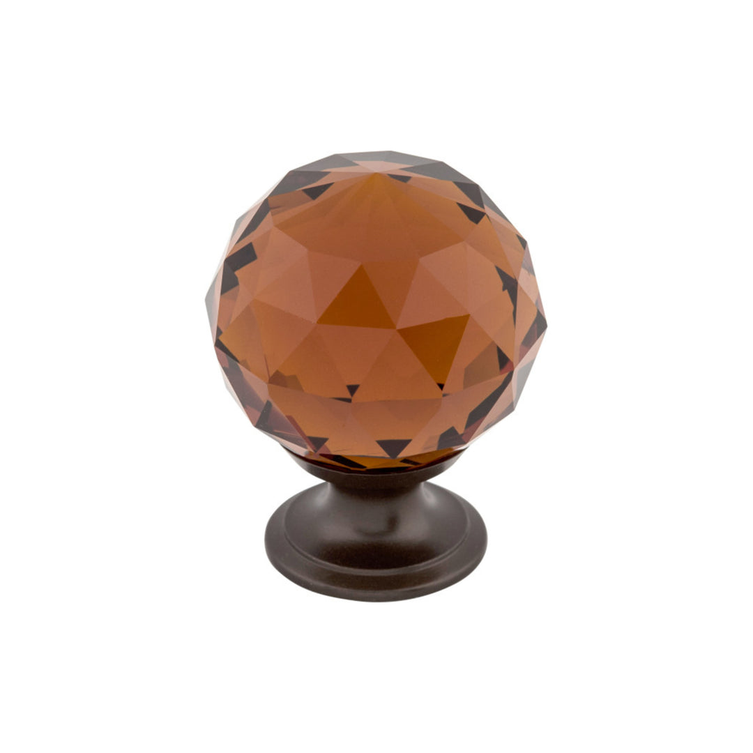 Top Knobs - Wine Crystal Round Knobs 1 3/8" Oil Rubbed Bronze