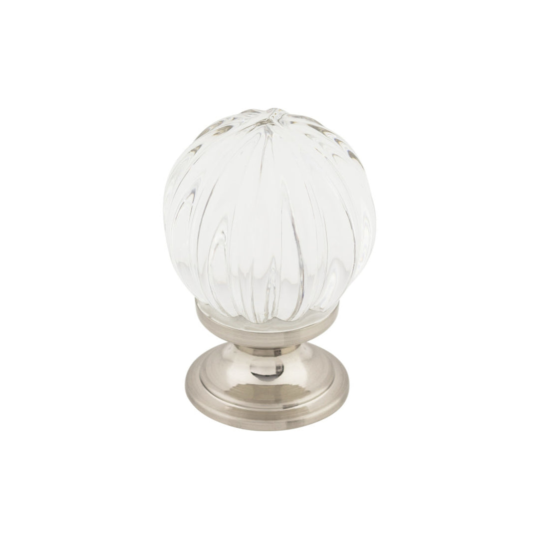 Top Knobs - Clear Melon Crystal Round Knobs Brushed Satin Nickel