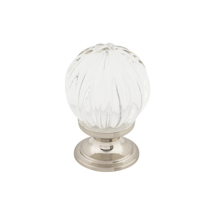 Top Knobs - Clear Melon Crystal Round Knobs Brushed Satin Nickel
