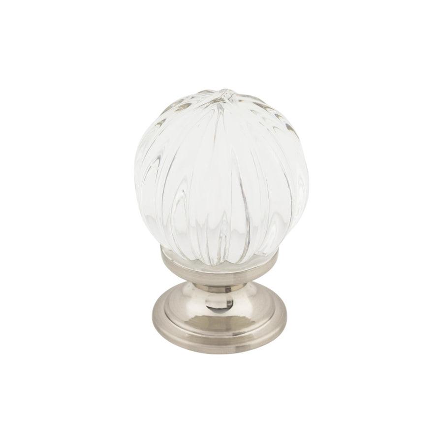 Top Knobs - Clear Melon Crystal Round Knobs Brushed Satin Nickel