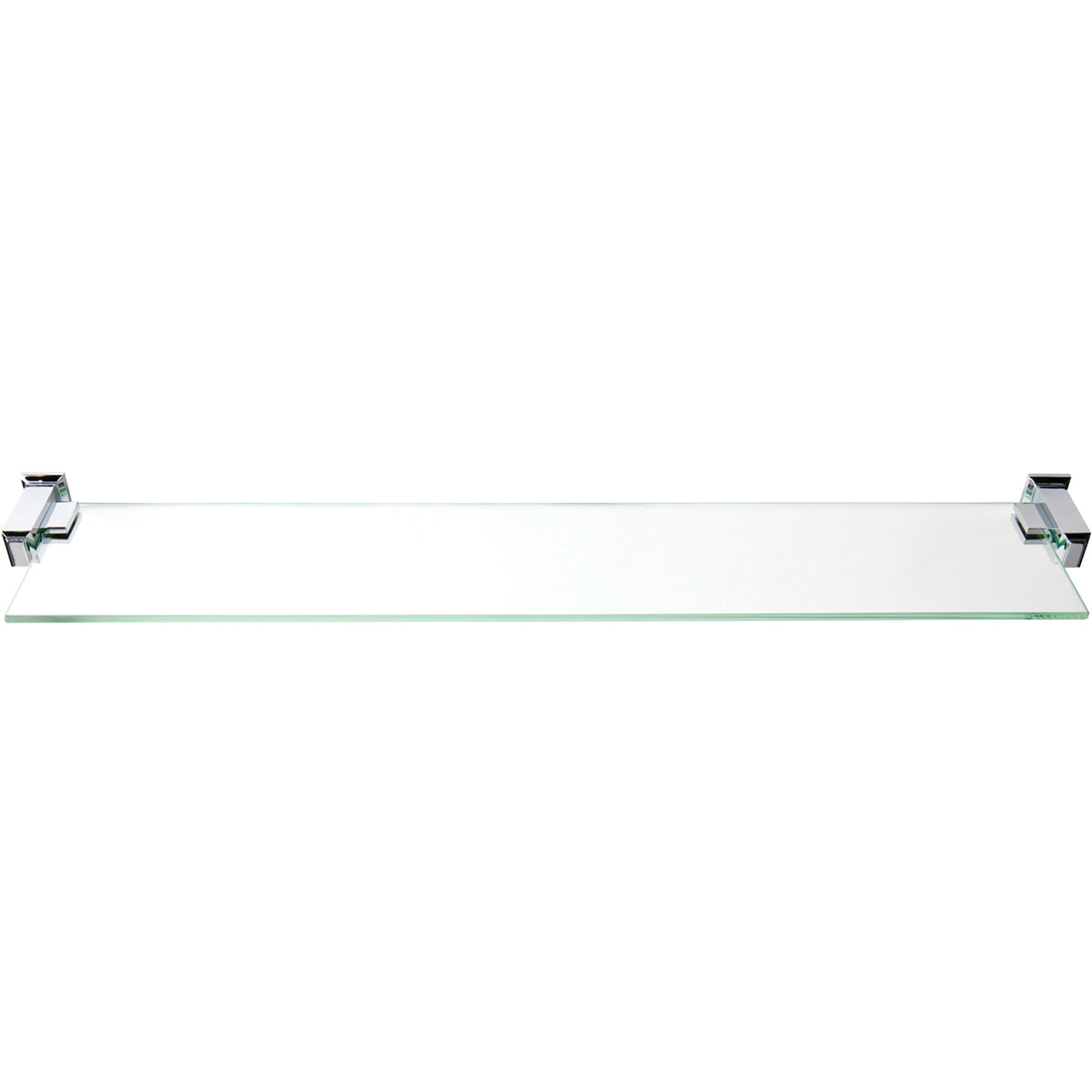 Atlas Sutton Place Bath Glass Shelf 24 Inches Polished Chrome in Polished Chrome