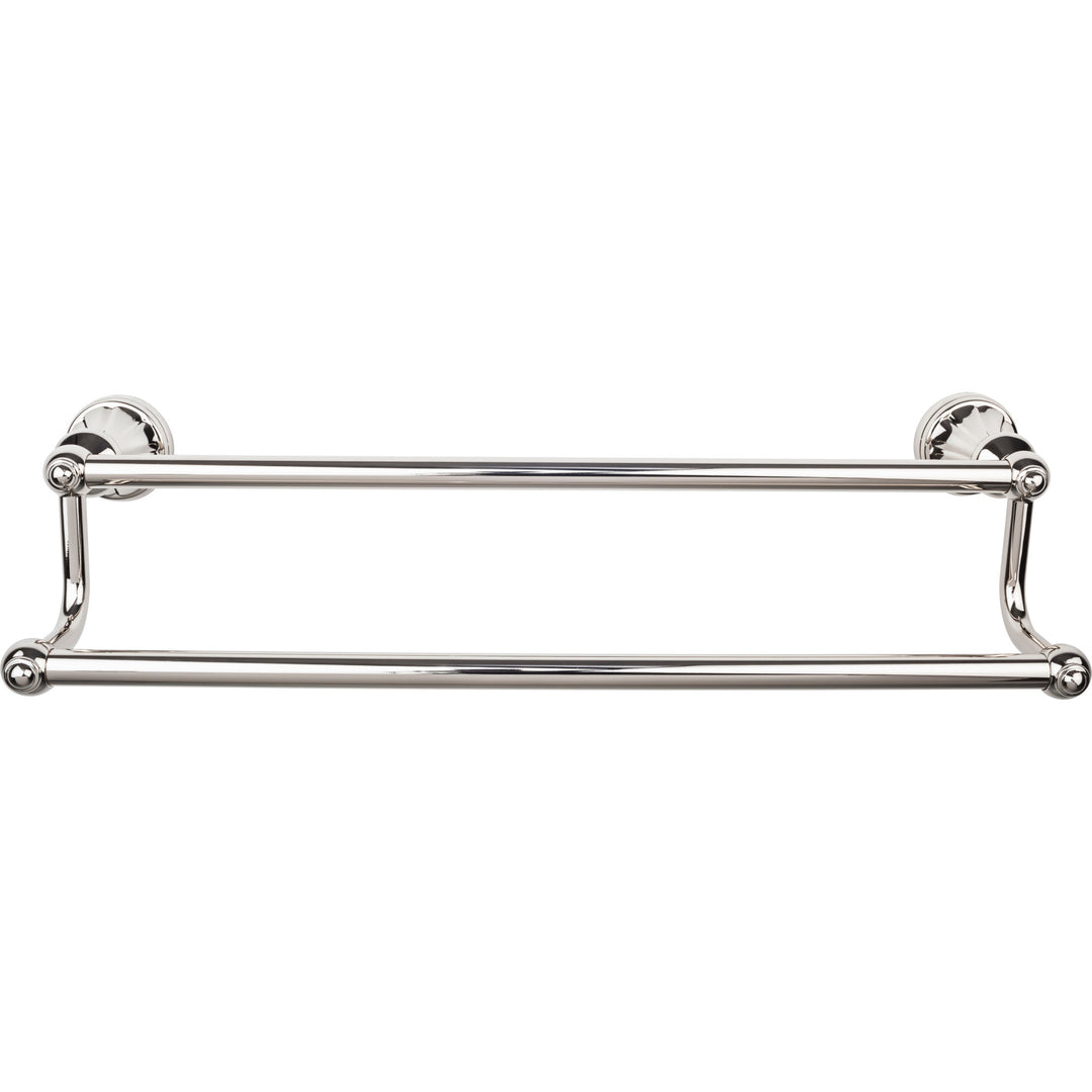 Top Knobs - Hudson Bath Towel Bar Doubles 24" Polished Nickel