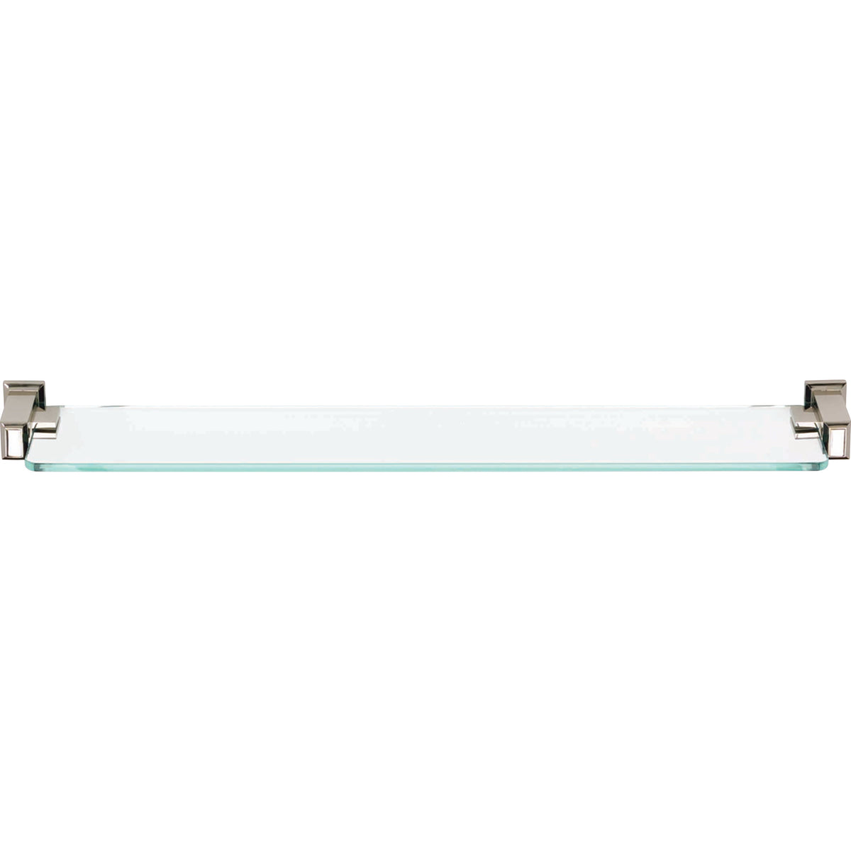 Atlas Sutton Place Bath Glass Shelf 24 Inches Polished Nickel in Polished Nickel