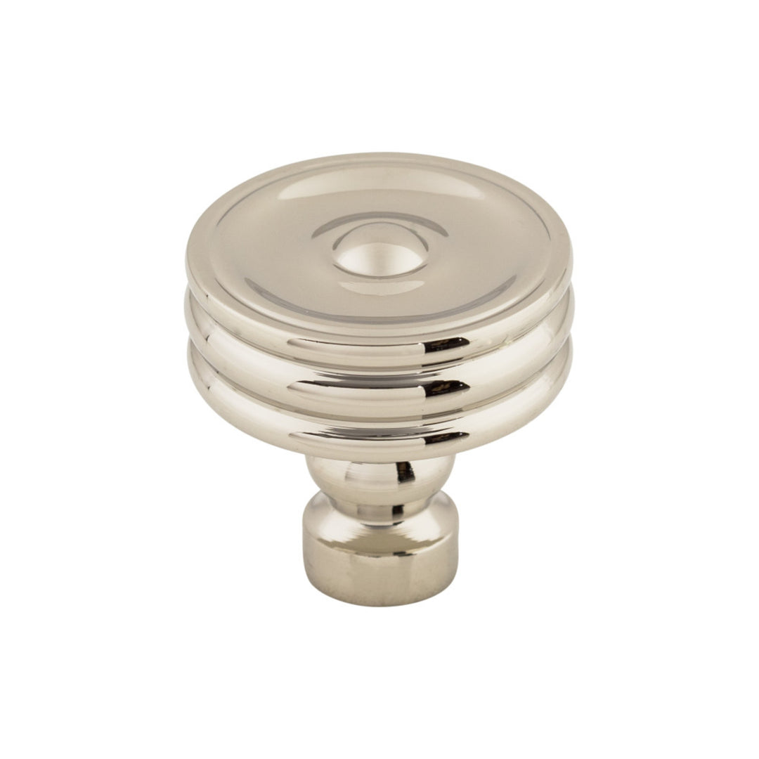 Top Knobs - Brixton Ridged Round Knobs Polished Nickel
