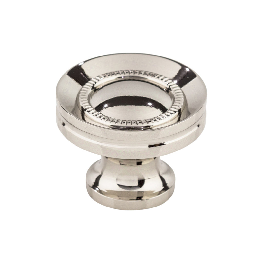 Top Knobs - Button Faced Round Knobs Polished Nickel