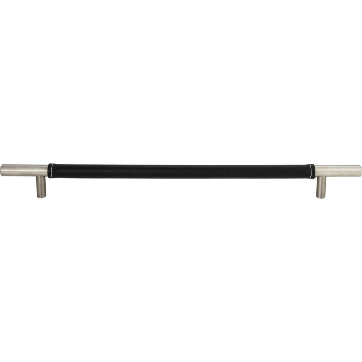 Atlas - Zanzibar Black Leather Pulls 11 5/16" Brushed Nickel
