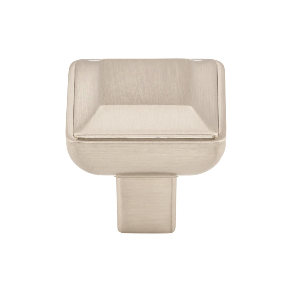 Top Knobs Podium Square Knob in Brushed Satin Nickel