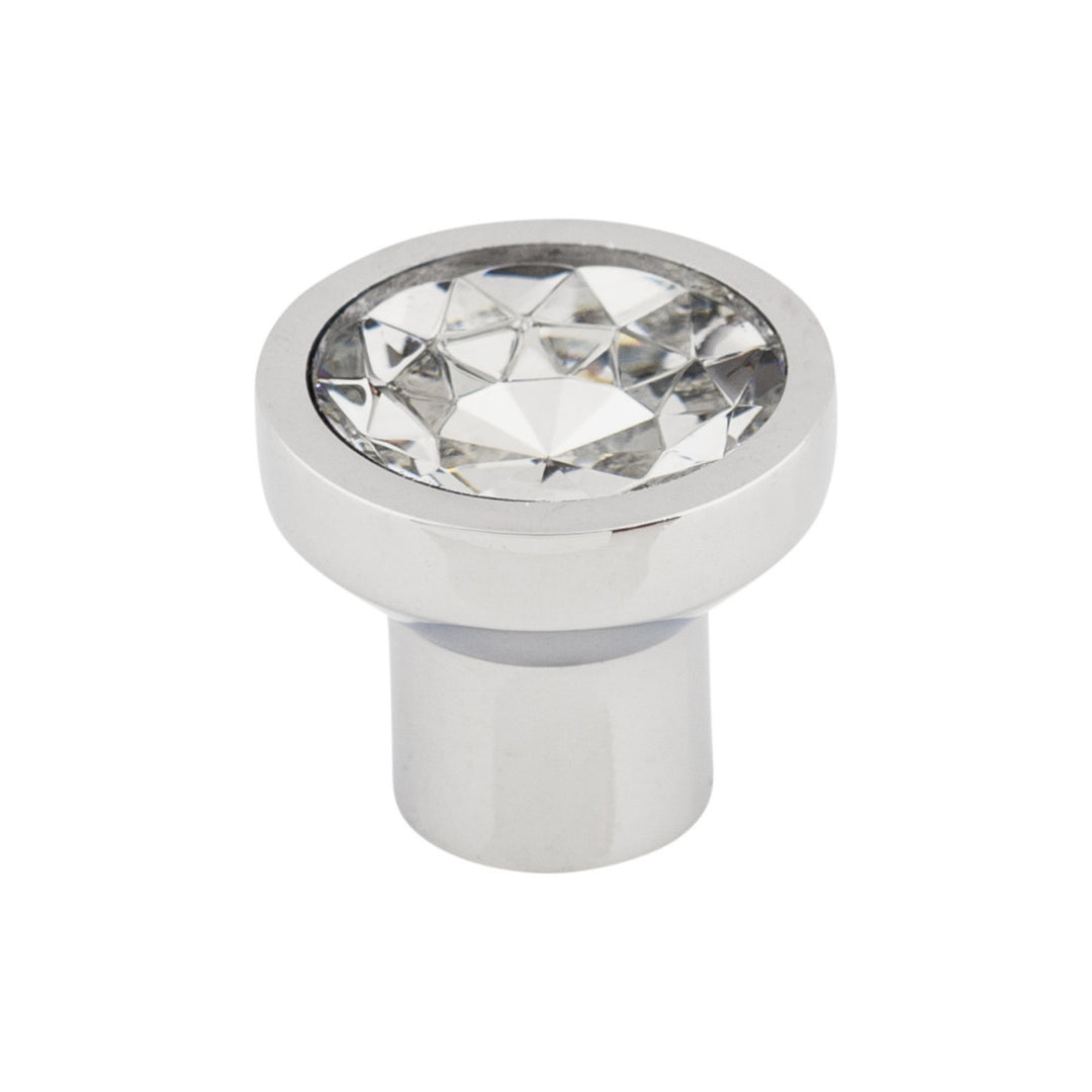 Top Knobs - Wentworth Crystal Round Knobs 13/16" Polished Chrome