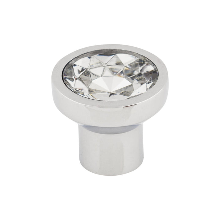 Top Knobs - Wentworth Crystal Round Knobs 13/16" Polished Chrome