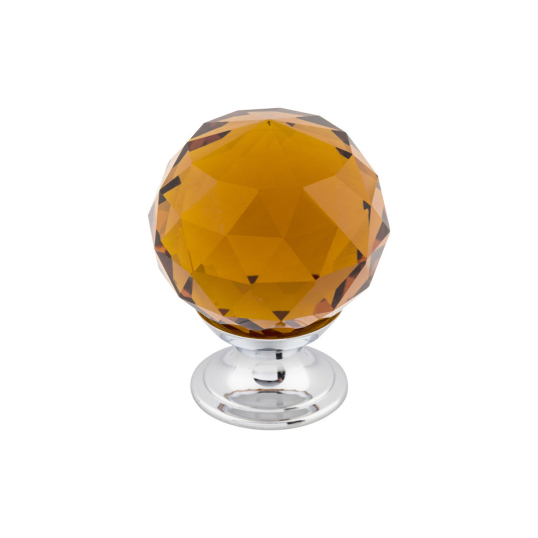 Top Knobs - Wine Crystal Round Knobs 1 3/8" Polished Chrome