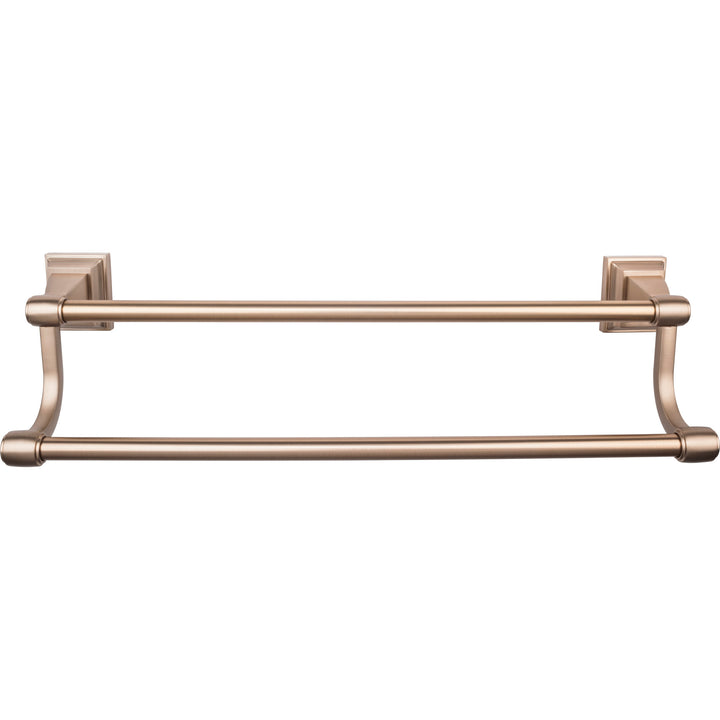 Top Knobs - Stratton Bath Towel Bar Doubles 24" Brushed Bronze