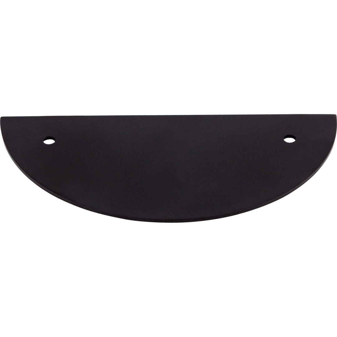 Top Knobs - Half Circle Pull Backplates Flat Black