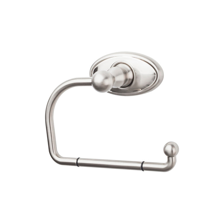 Top Knobs - Edwardian Bath Tissue Hook Oval Backplates Brushed Satin Nickel