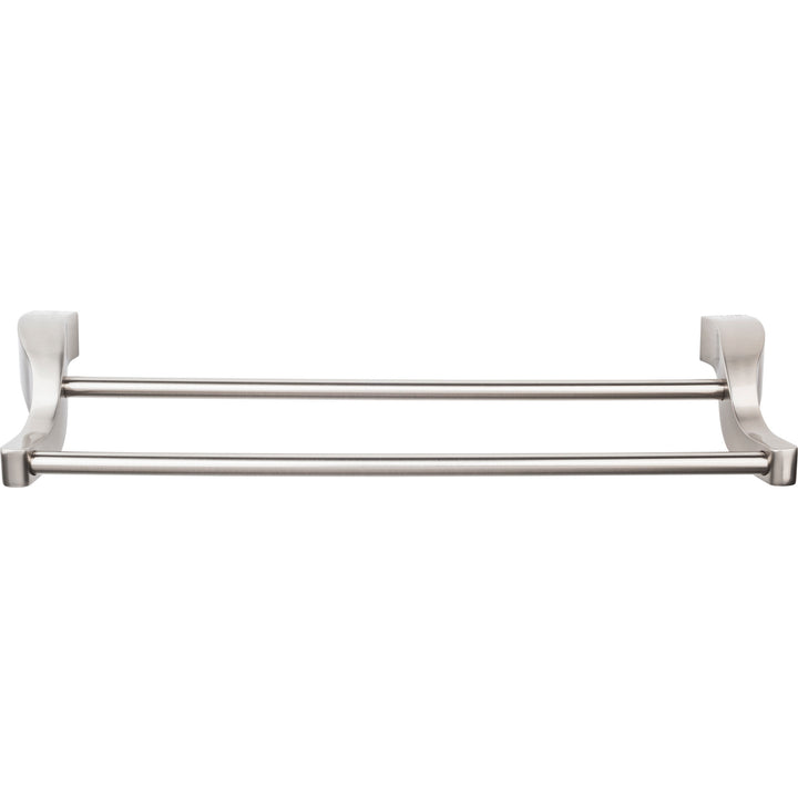 Top Knobs - Aqua Bath Towel Bar Doubles 24" Brushed Satin Nickel