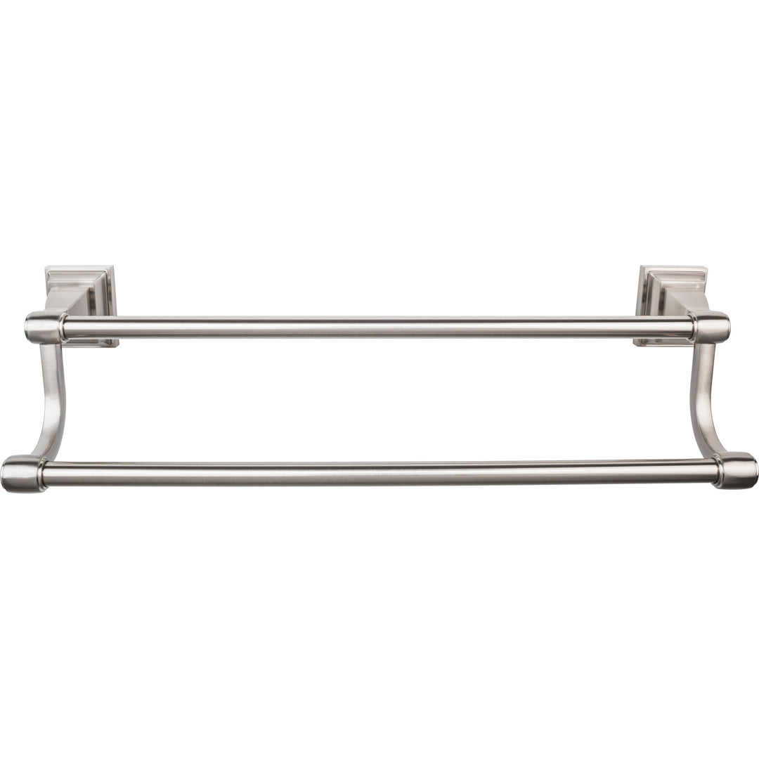 Top Knobs - Stratton Bath Towel Bar Doubles 30" Brushed Satin Nickel