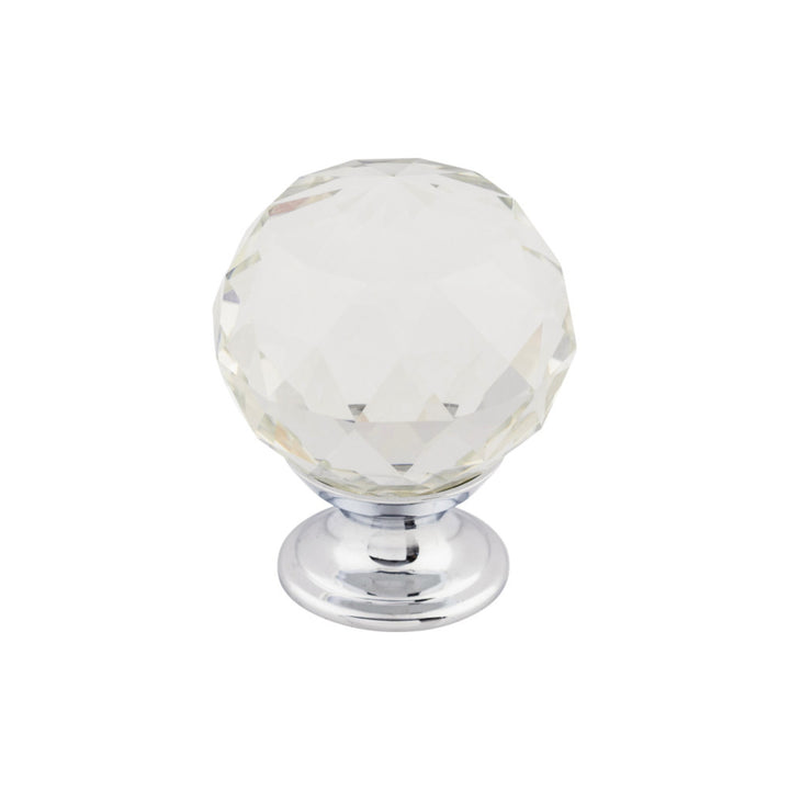 Top Knobs - Clear Crystal Round Knobs 1 3/8" Polished Chrome