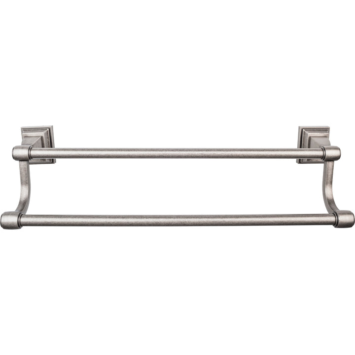 Top Knobs - Stratton Bath Towel Bar Doubles 18" Antique Pewter