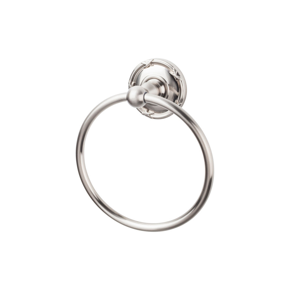 Top Knobs - Edwardian Bath Ring Ribbon Backplates Brushed Satin Nickel