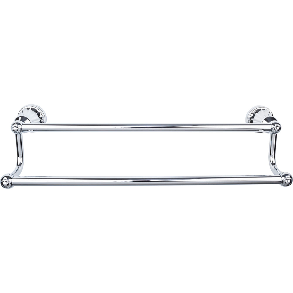 Top Knobs - Hudson Bath Towel Bar Doubles 30" Polished Chrome