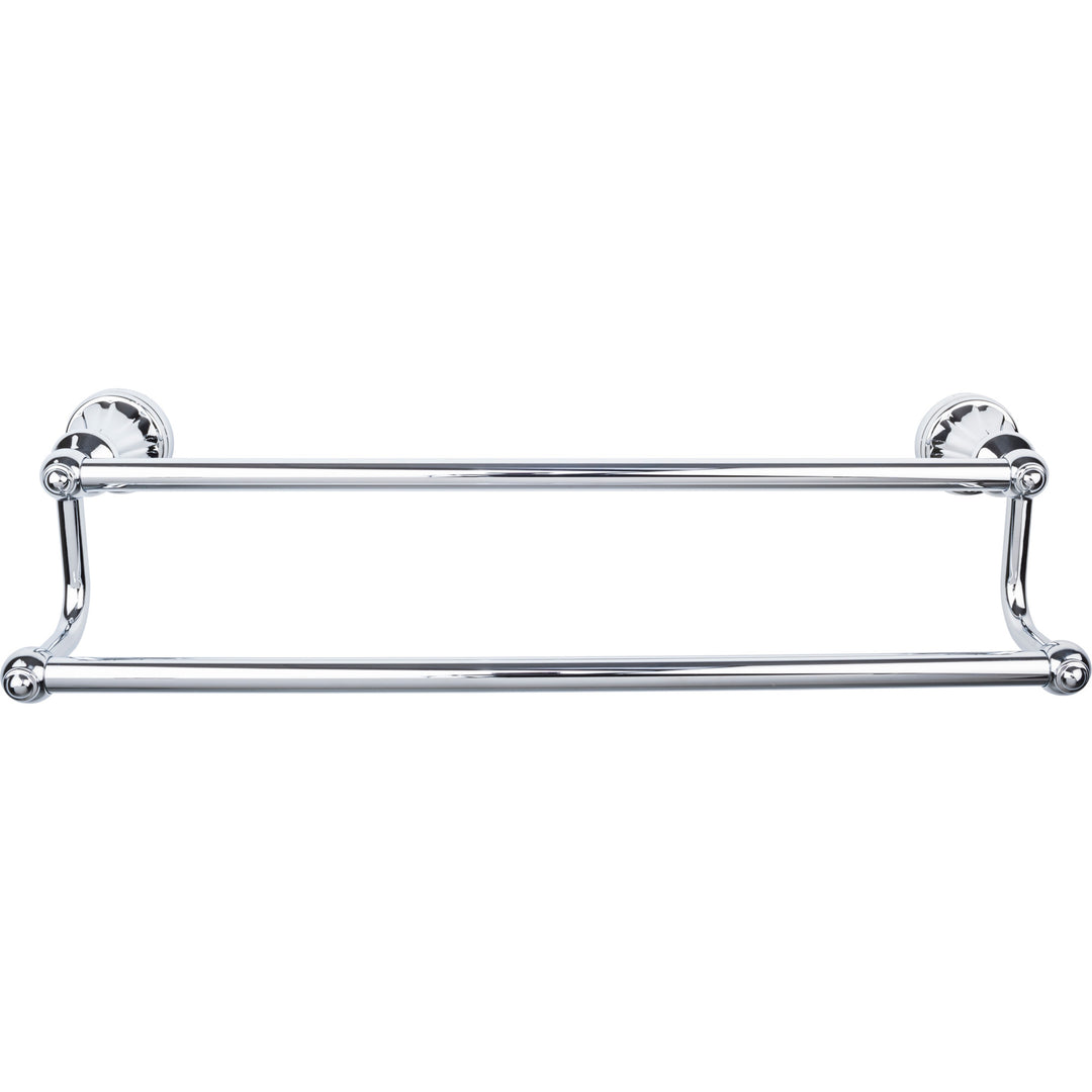 Top Knobs - Hudson Bath Towel Bar Doubles 30" Polished Chrome