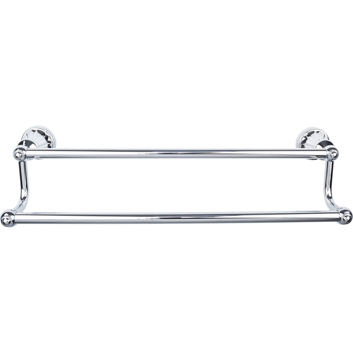 Top Knobs - Hudson Bath Towel Bar Doubles 30" Polished Chrome