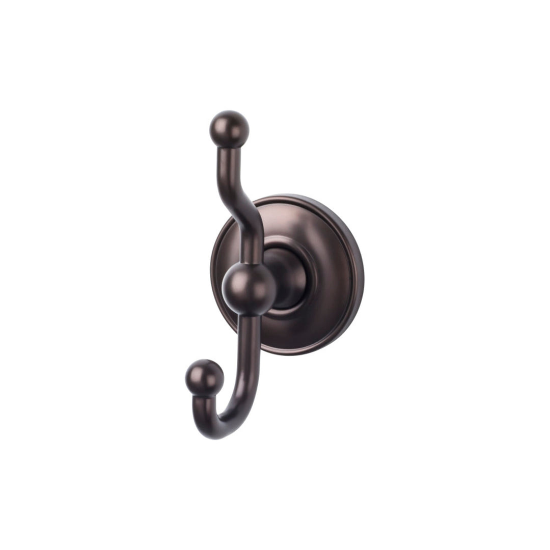 Top Knobs - Edwardian Bath Double Hook Plain Backplates Oil Rubbed Bronze
