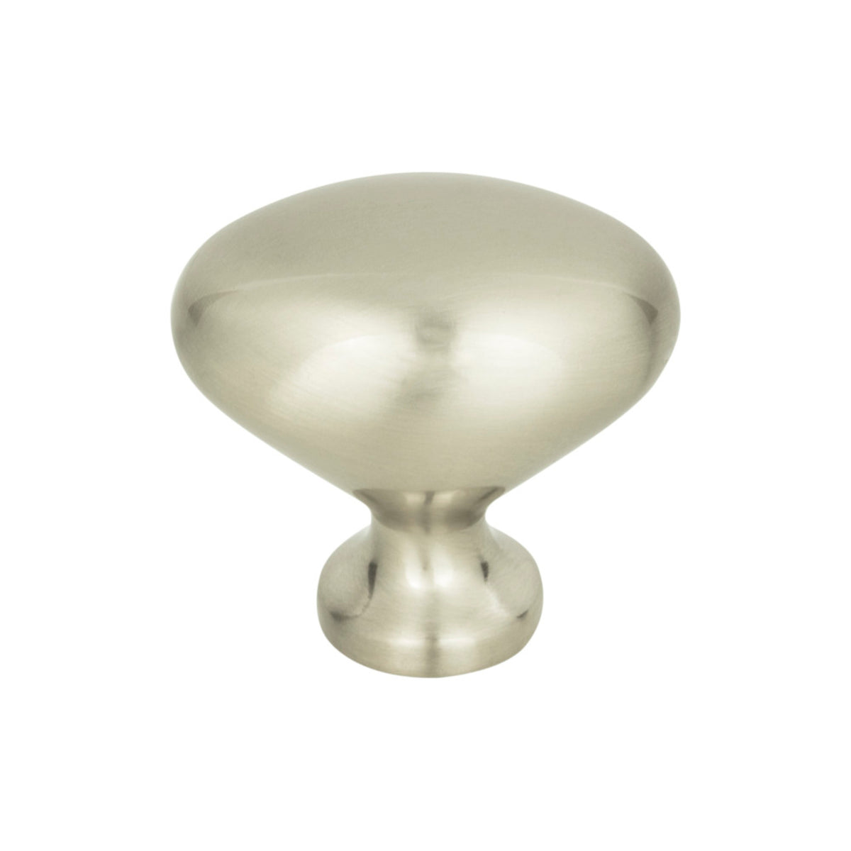 Atlas Robin Egg Oval Knob in Brushed Nickel