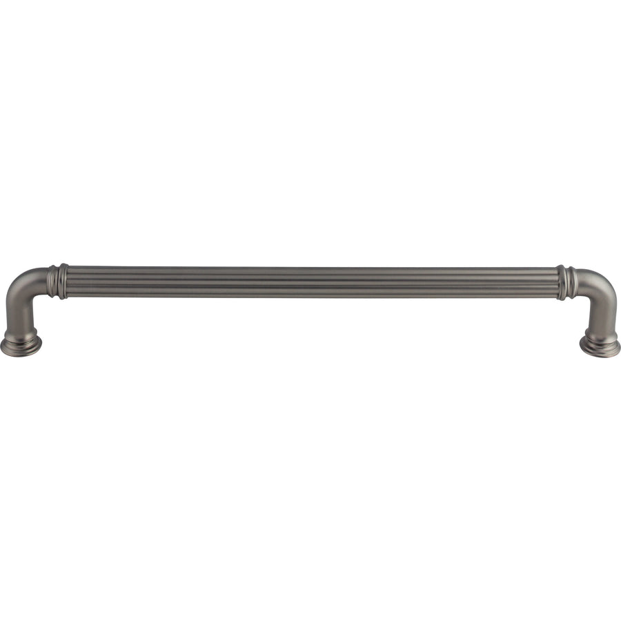 Top Knobs - Reeded Appliance Pulls 18" Ash Gray