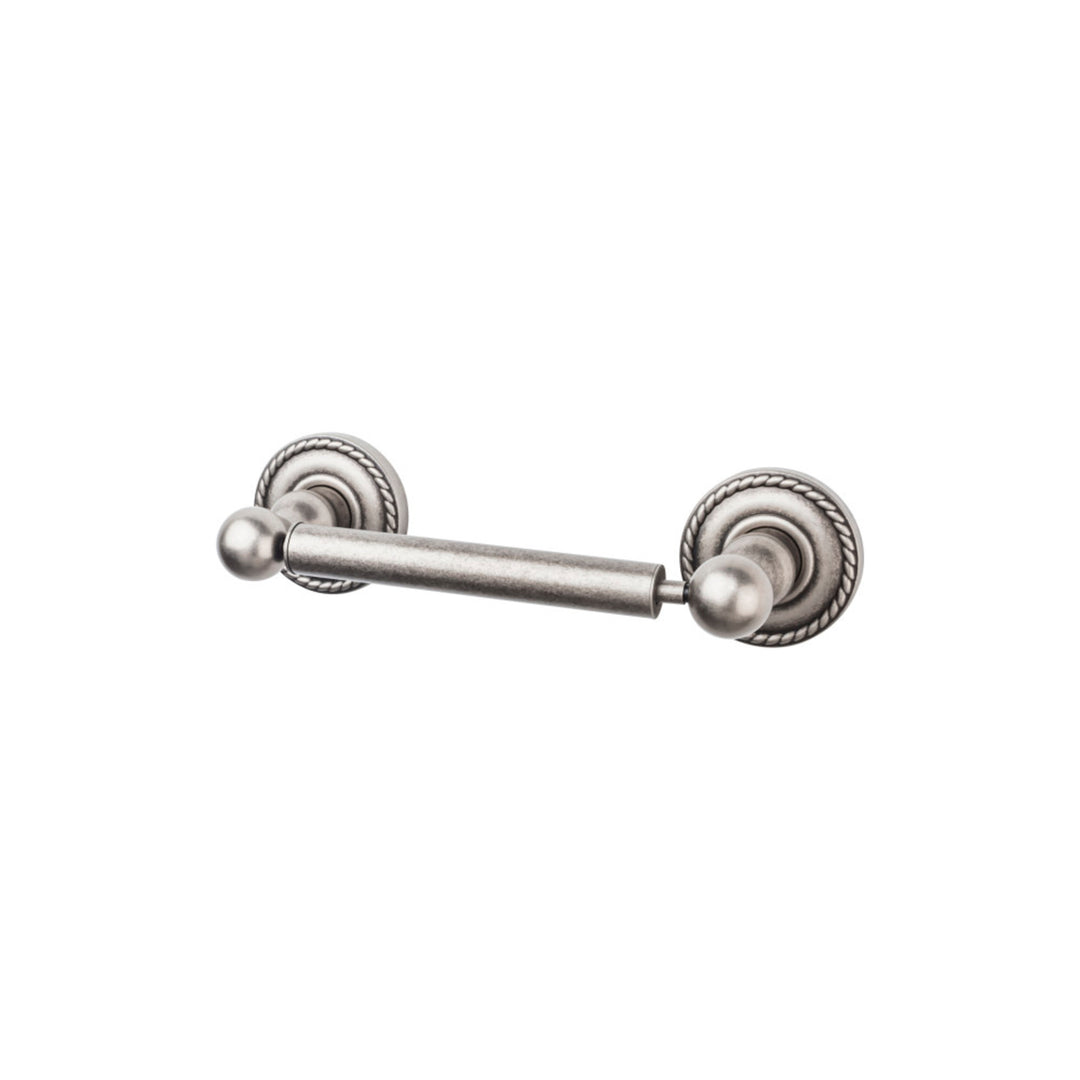 Top Knobs - Edwardian Bath Tissue Holder Rope Backplates Antique Pewter