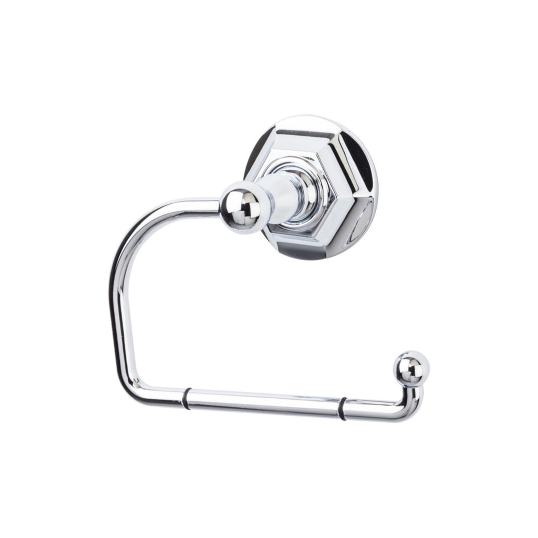 Top Knobs - Edwardian Bath Tissue Hook Hex Backplates Polished Chrome