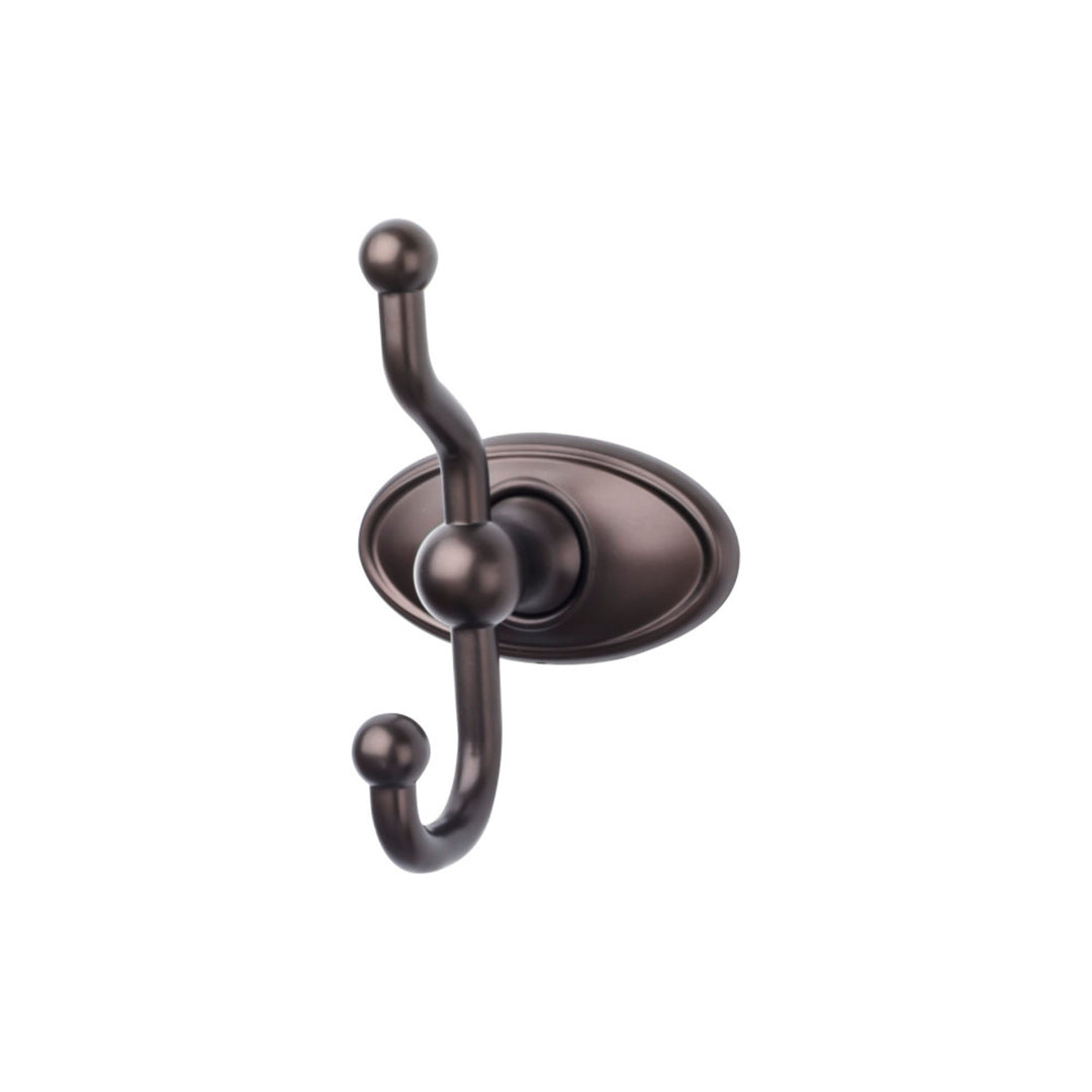 Top Knobs - Edwardian Bath Double Hook Oval Backplates Oil Rubbed Bronze