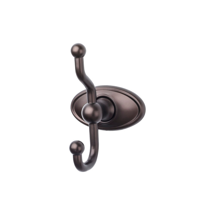 Top Knobs - Edwardian Bath Double Hook Oval Backplates Oil Rubbed Bronze