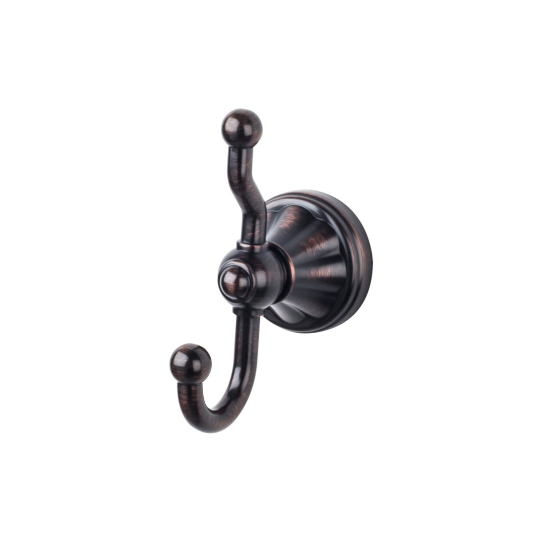 Top Knobs - Hudson Bath Double Hooks Tuscan Bronze