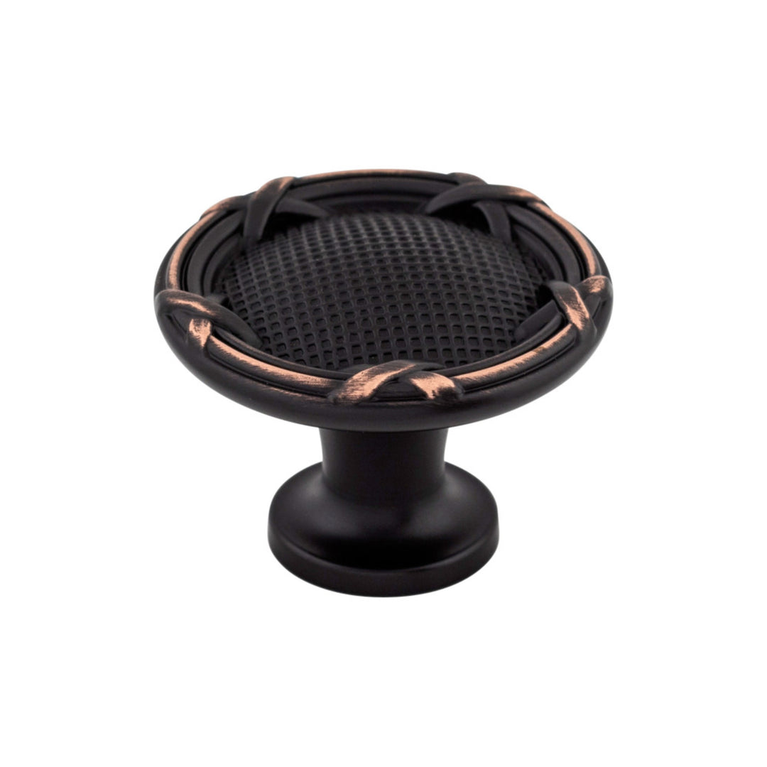 Top Knobs - Ribbon & Reed Round Knobs Tuscan Bronze