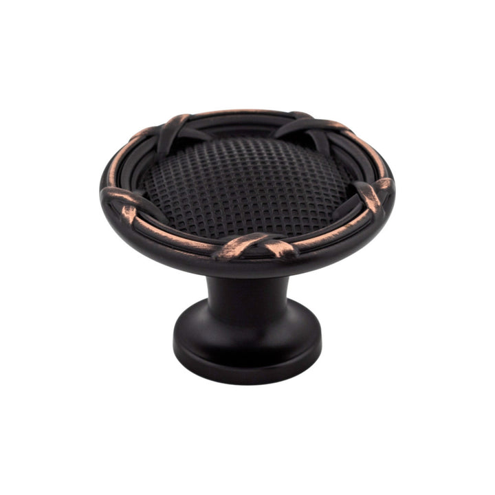 Top Knobs - Ribbon & Reed Round Knobs Tuscan Bronze