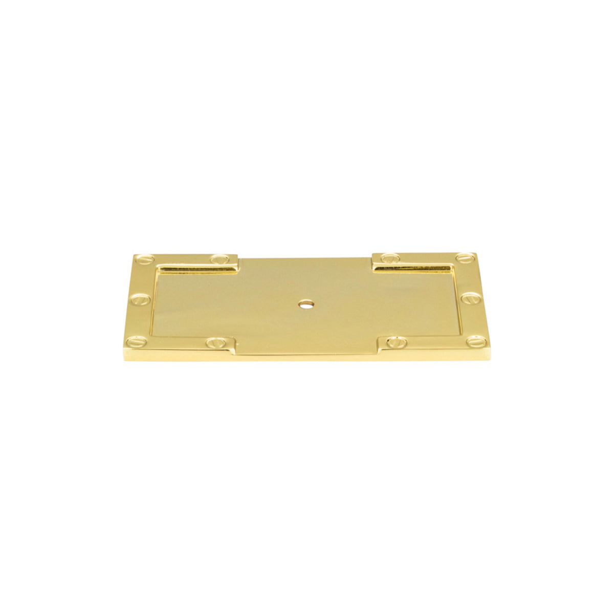 Atlas Campaign L-Bracket Knob Backplate in Polished Brass
