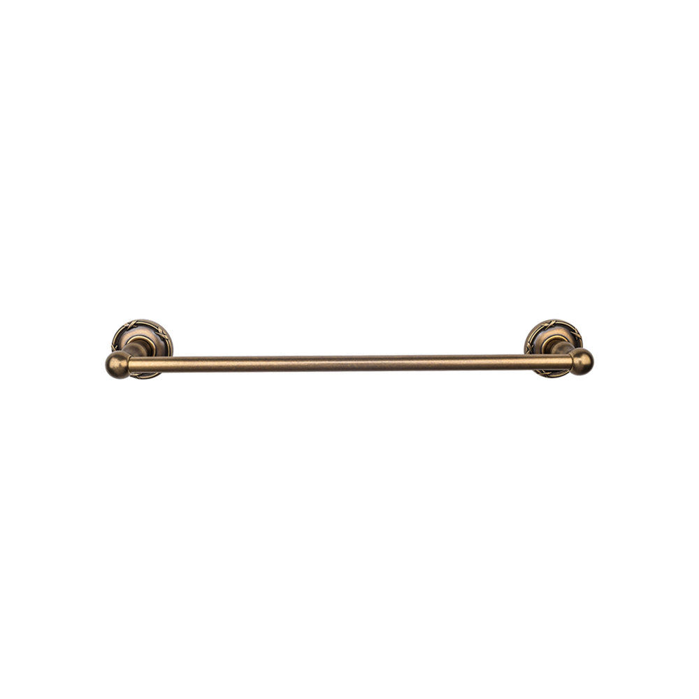 Top Knobs - Edwardian Bath Towel Bar Single - Ribbon Bplates 30" German Bronze