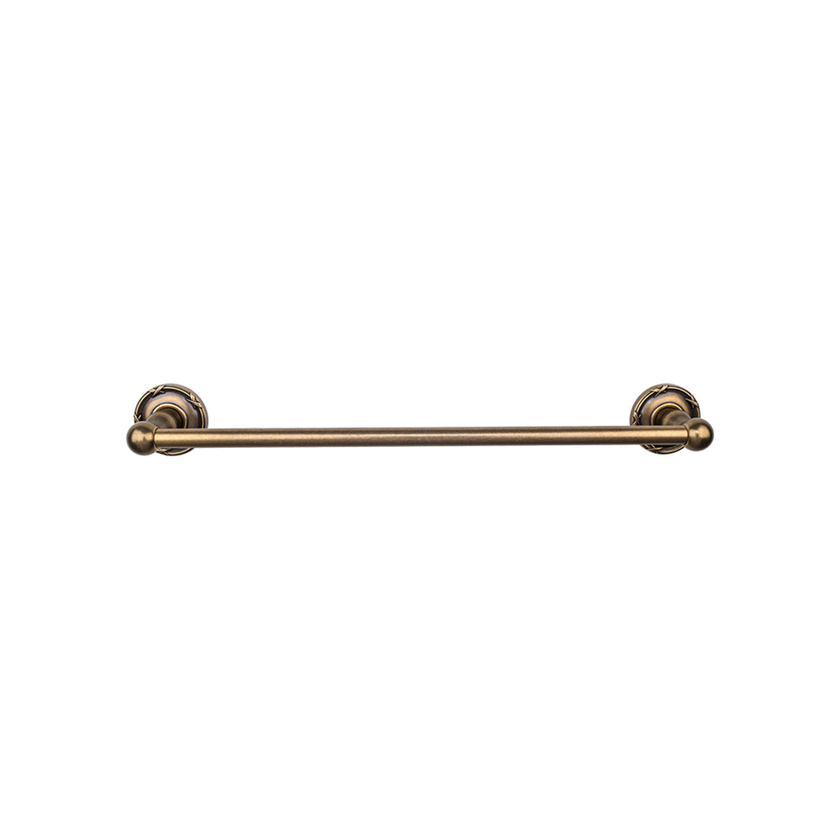 Top Knobs - Edwardian Bath Towel Bar Single - Ribbon Bplates 30" German Bronze