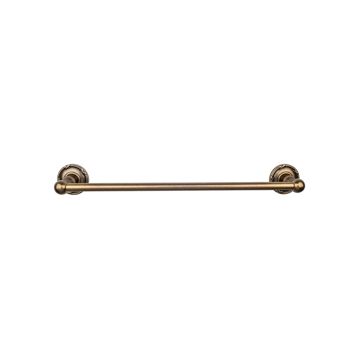 Top Knobs - Edwardian Bath Towel Bar Single - Ribbon Bplates 30" German Bronze