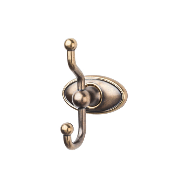 Top Knobs - Edwardian Bath Double Hook Oval Backplates German Bronze