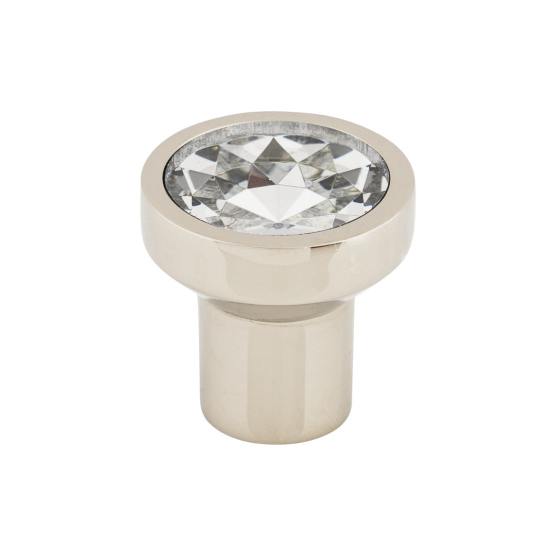 Top Knobs - Wentworth Crystal Round Knobs 1 1/8" Polished Nickel