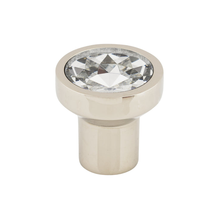 Top Knobs - Wentworth Crystal Round Knobs 1 1/8" Polished Nickel