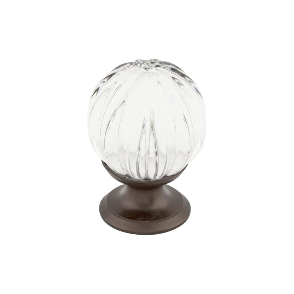 Top Knobs - Clear Melon Crystal Round Knobs Oil Rubbed Bronze